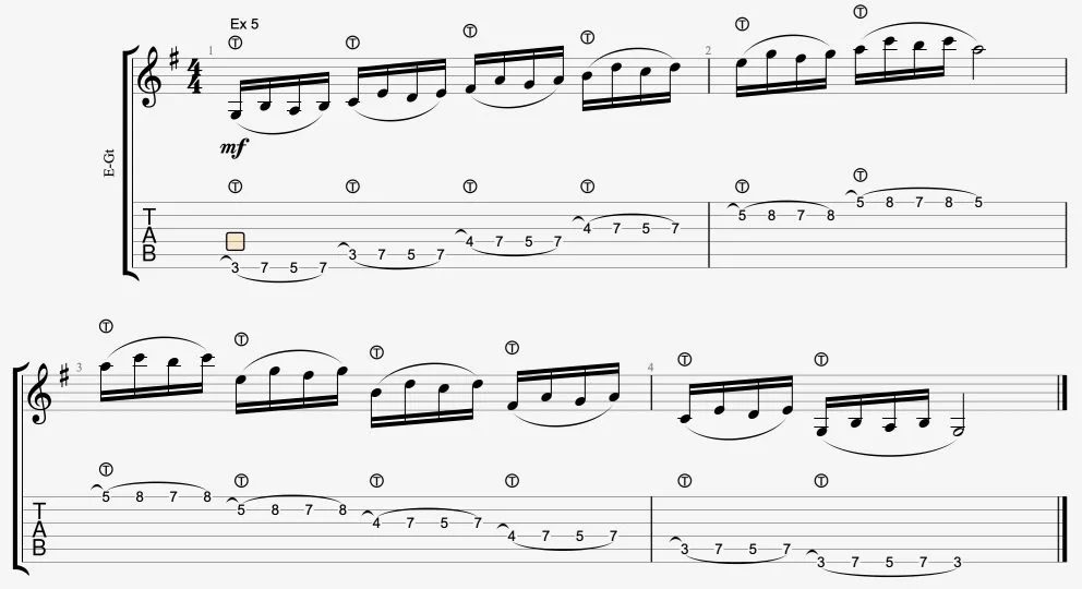 Guitar warm up exercises