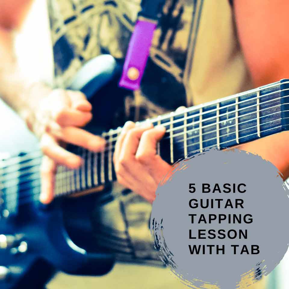 5 Basic guitar tapping lesson with tab