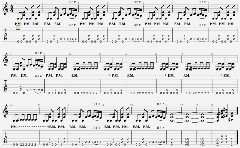 5 Best James Hetfield Down Picking Riff Exercise With Tabs