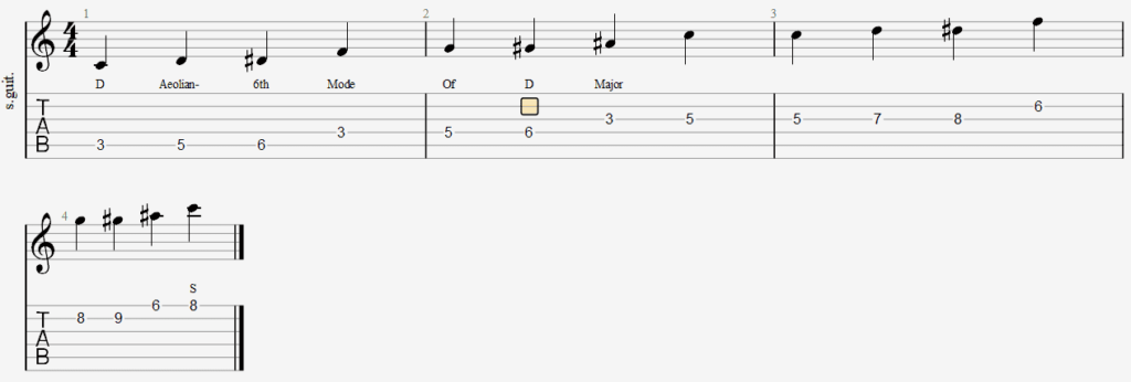 D Major Modes