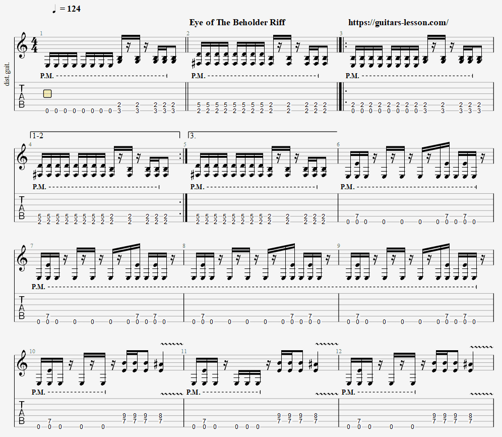 Metallica Riffs for Beginners