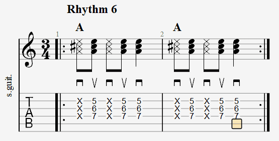 African Rhythm Guitar Tab