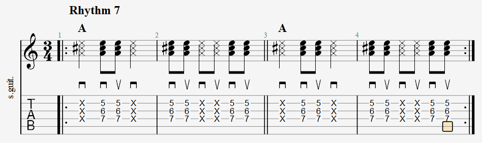 African Rhythm Guitar Tab