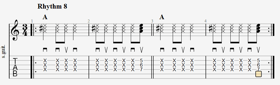 African Rhythm Guitar Tab