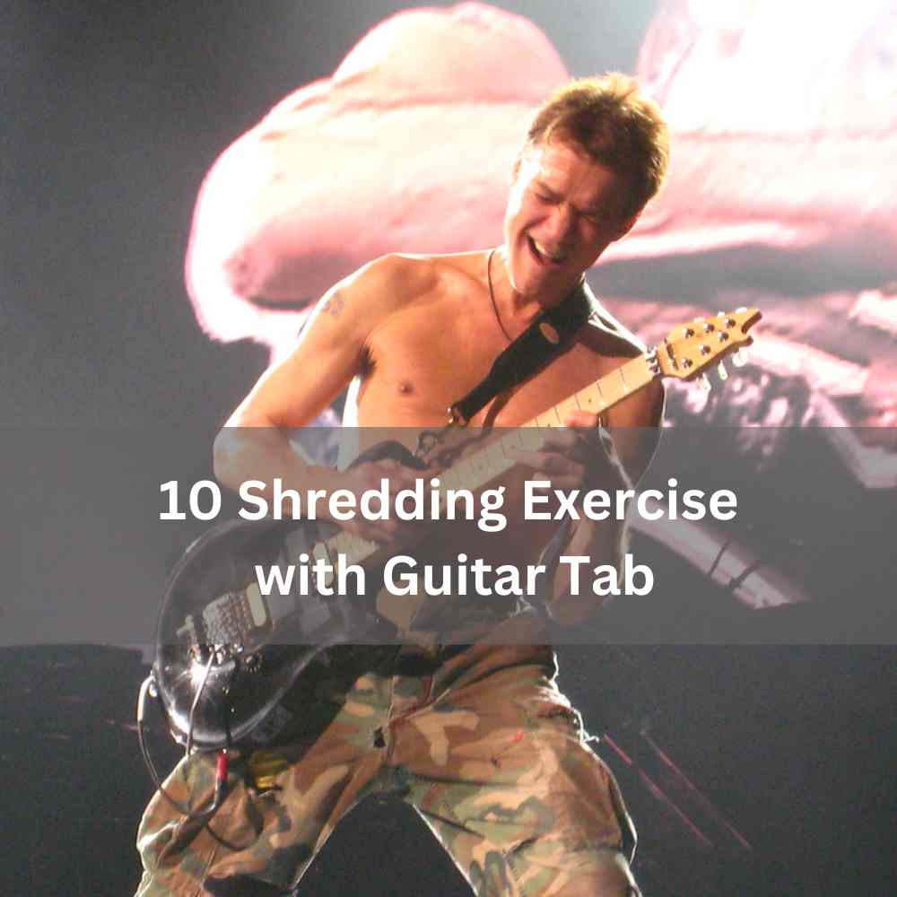 Shredding Exercise with Guitar Tab