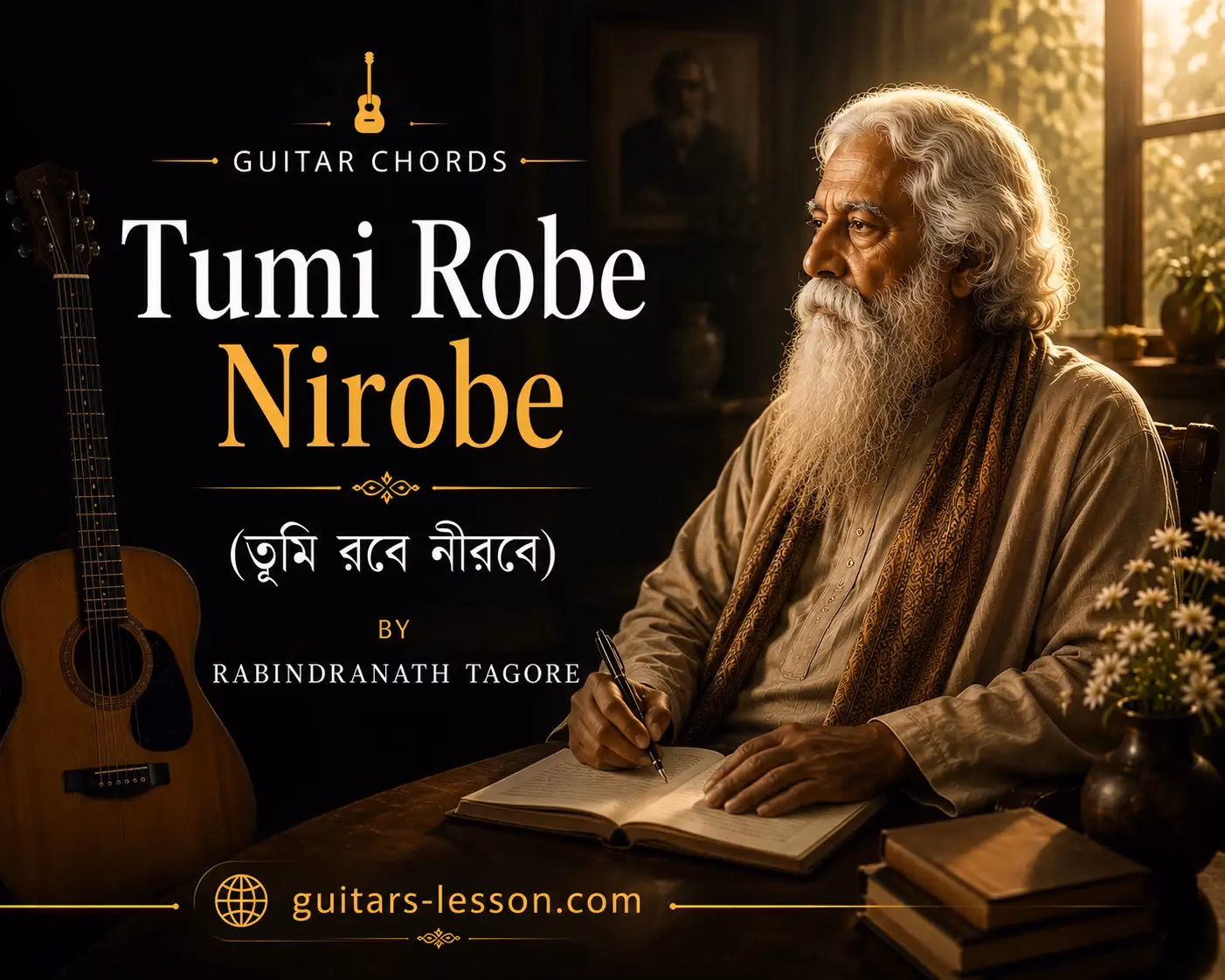 Tumi Robe Nirobe Chords by Rabindranath Tagore (তুমি রবে নীরবে)